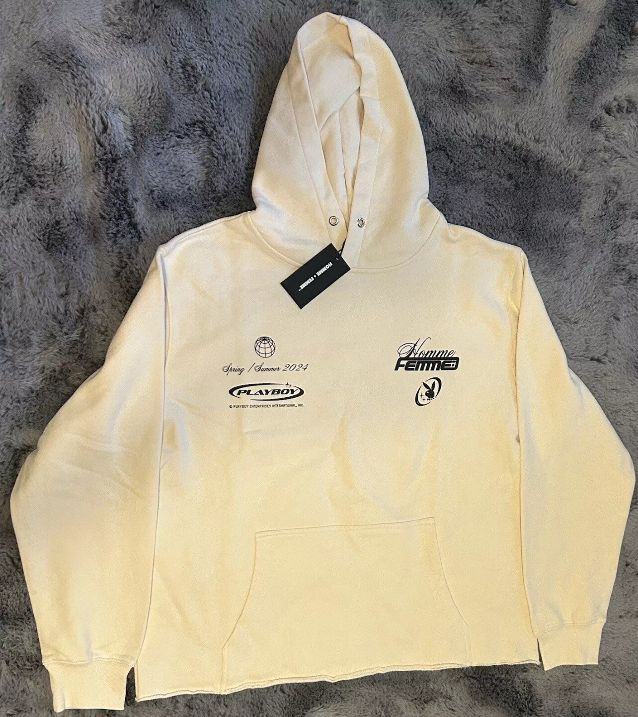 Homme Femme X Playboy Cropped Hoodie Sz S - NWT