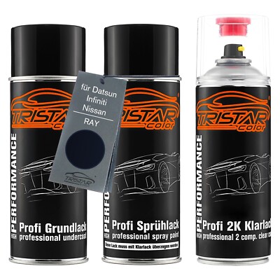 Autolack 2K Spraydosen Set für Datsun Infiniti Nissan RAY Deep Blue Perl