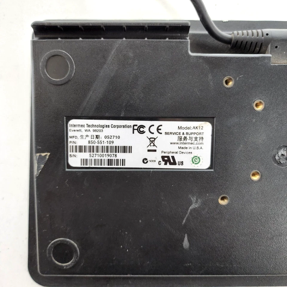 Intermec Rugged Backlit QWERTY Keyboard 850-551-109 USED! - Image 4 of 4
