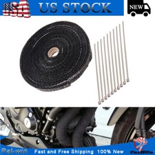 Black Exhaust And Header Wrap 1 Inch Wide X 50 Ft Roll With 10 Cable Zip Ties Black Exhaust And Header Wrap 1 Inch Wide X 50 Ft Roll With 10 Cable Zip Ties