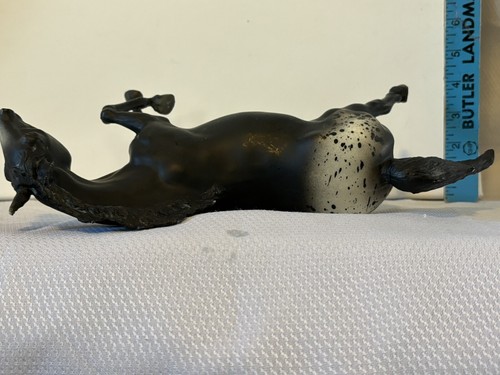 Breyer Traditional Model #127 Running Stallion Black Blanket Chalky USA Vintage - Picture 7 of 11