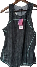 Janji Shirt Women's Size L Helio Tech Tank Top Sea Stripe