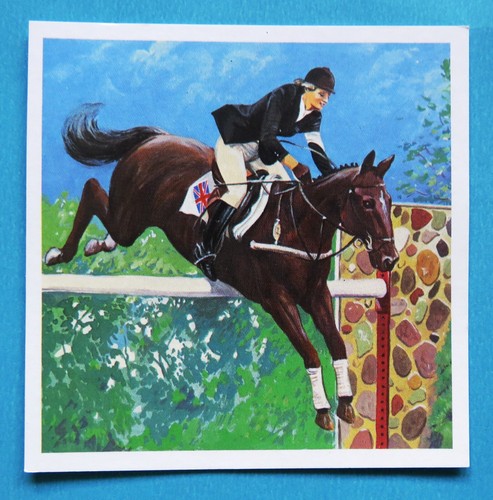 1983 Lyons Maid "Junior Champs"  Card:  DEBBIE JOHNSEY  (Show Jumping) - Picture 1 of 2