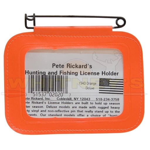 Pete Rickard's Vinyl License Holder - Bright Orange - 154D