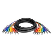 Hosa CSS-802 8-Ch Balanced Snake 1/4 in TRS Male to Same 2m Patch Bays Cable