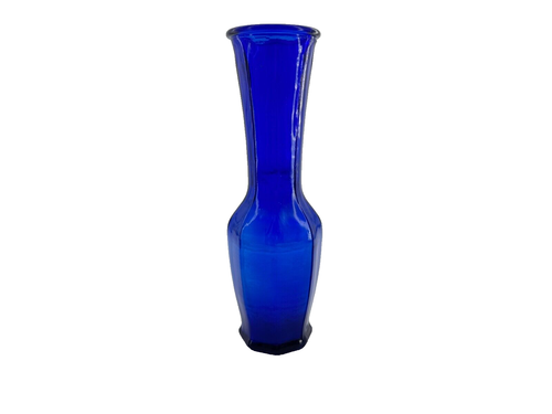 Vintage Indiana Glass Co Classico Bud Vase Cobalt Blue 9” 1970s and 80’s USA - Picture 2 of 9