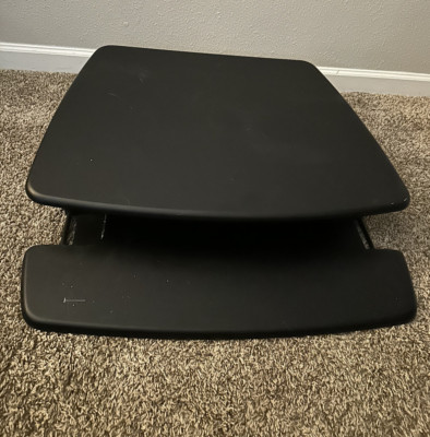 VeriDesk Rise Height Adjustable Compact Standing Desk with Keyboard Tray