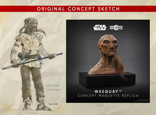 Regal Robot star Wars Return Of The Jedi Weequay Concept Maquette Réplica Neuf - Photo 9 sur 9