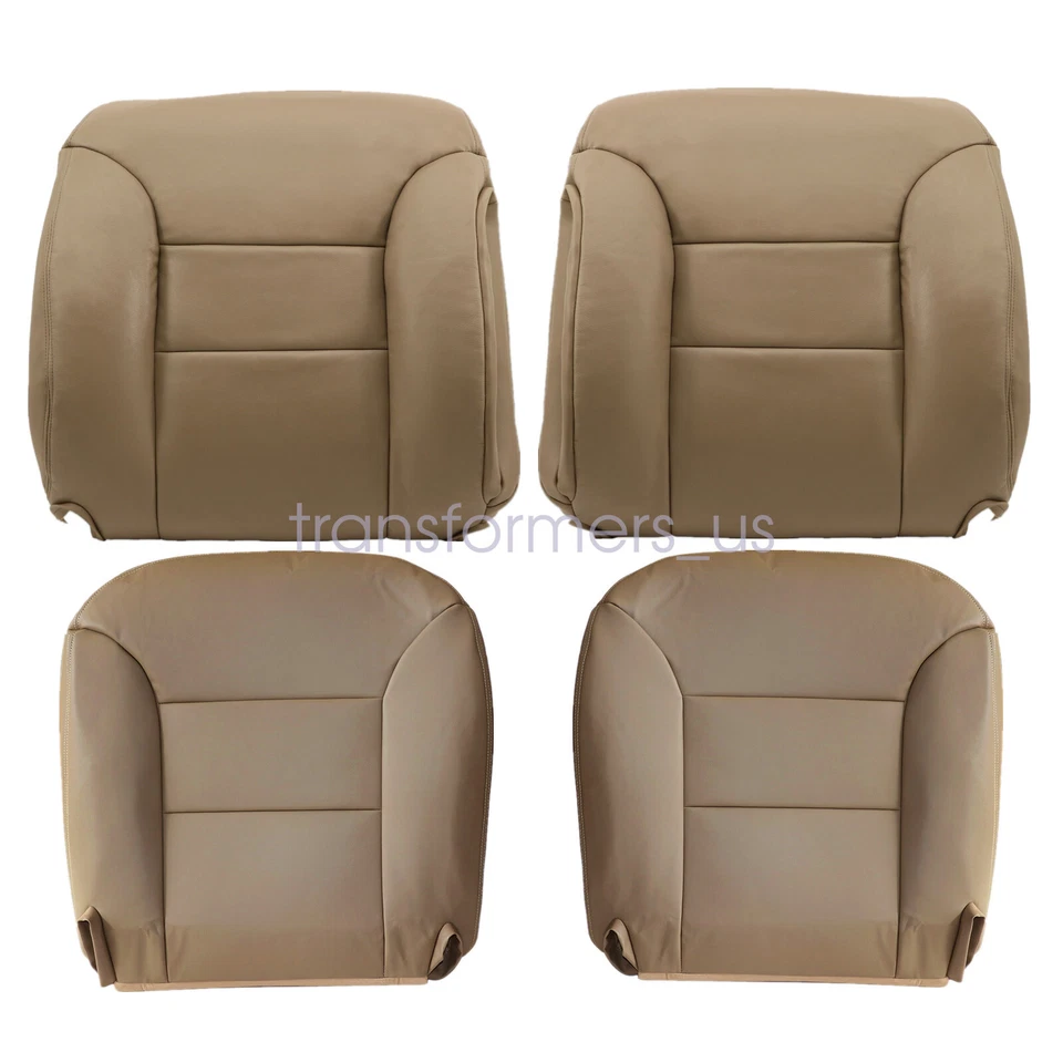 Cubierta de asiento de cuero ambos lados tostado neutro mediano para Chevy Tahoe Suburban 1995-1999 Foto 2 de 4