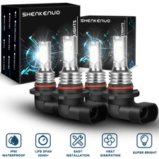 9005 9006 LED Headlight Kit 10000K Combo Bulbs High Low Beam Super Bright White