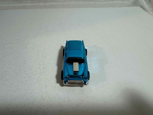 Tyco 55 Chevy Nomad Blue Chrome RARE HO slot car TESTED Nice condition - Picture 6 of 9