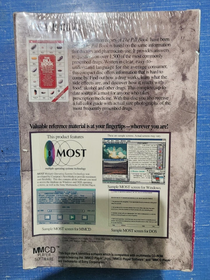 The Pill Book 1993 Supports-DOS/Windows/Sony MM CD-ROM Brand New Sealed - Image 2 of 2