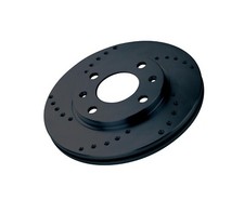 Black Diamond Drilled Rear Brake discs for a BMW 7 Series E65/E66 #KBD1220CD