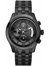 Guess Capitol Chronograph Black Dial Black Ion-plated Men's Watch U17526G1