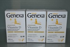  3 Genexa Infants Vitamin D Liquid Drops, Infant To 12 M, 0.2 fl oz, Exp. 09/25