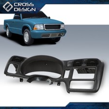Black Dash Bezel Double Din Fit For 98-04 Chevy S-10 Gmc Sonoma Jimmy Blazer