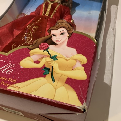 Disney Princess Belle Porcelain Keepsake Doll 2003, Damaged Box Fast Shipping - Picture 3 of 6