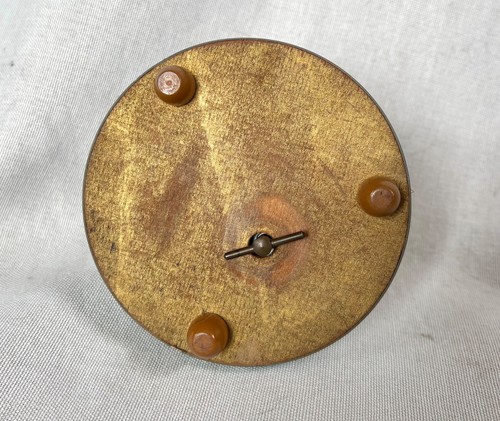 Antique Vintage Metal Powder Puff Music Box - Works - Picture 4 of 4
