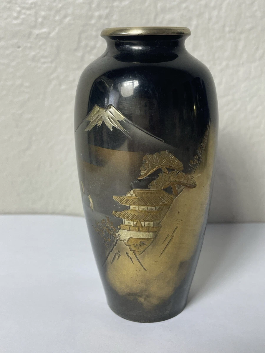 Chokin 花瓶日本古董花瓶| eBay