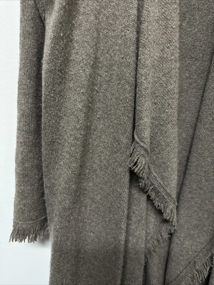 Cárdigan largo de lana de cachemir Worth New York para mujer talla L marrón Foto 3 de 4