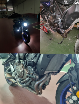 Complete LED Auxiliary Spot Fog Light Assembly Kit - Yamaha MT-07