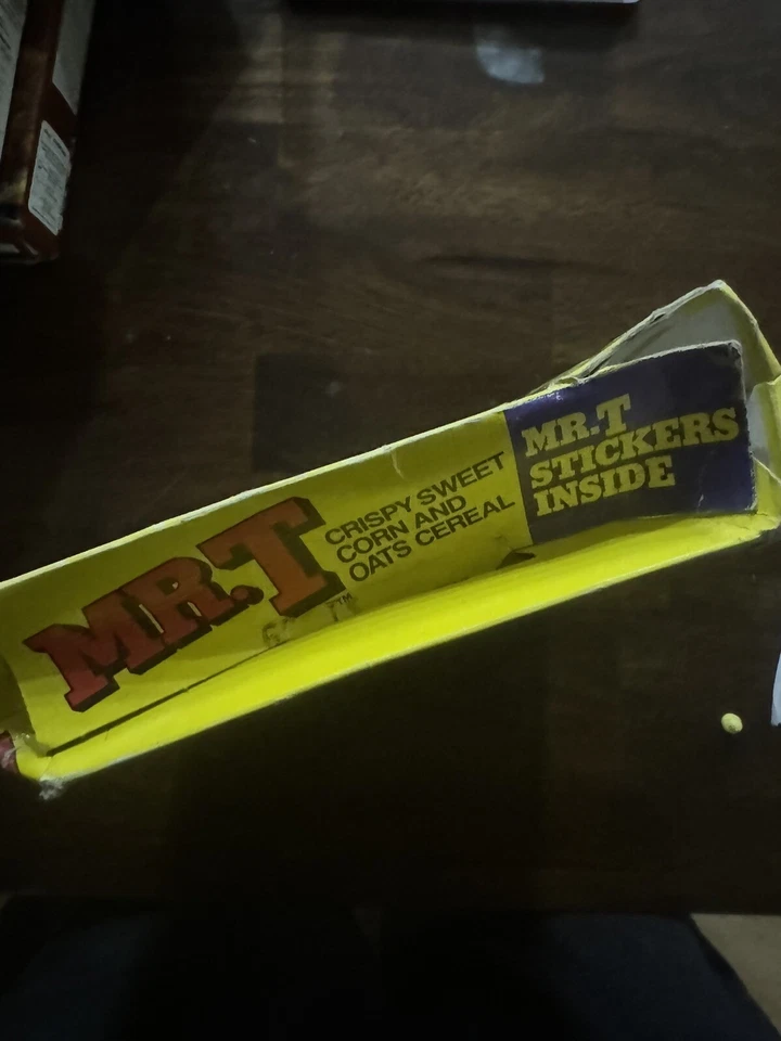 复古 1984 年原装 Mr. T Quaker 谷物盒 - 罕见!! — 第 3/4 张图片