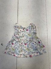 Zara White Multicolor Floral Print Sleeveless Dress Girls Size 12-18 Months