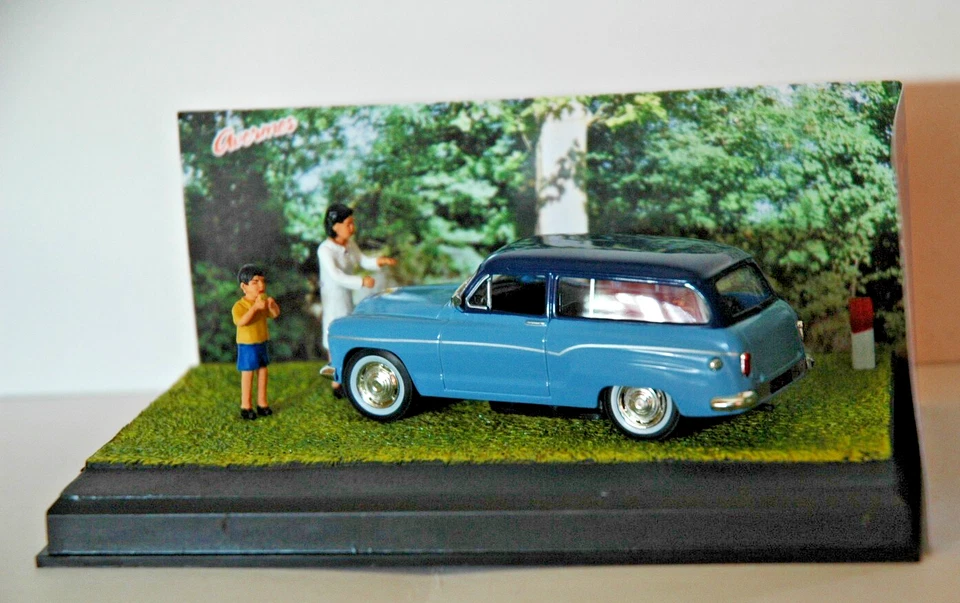 Diorama Auto Simca P60 Ranch Il Casse Croûte La Strada Blu 1/43 Ixo Altaya - Immagine 4 di 4