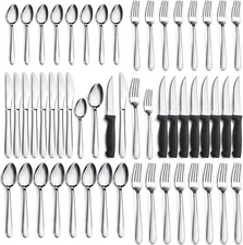 48 Pcs Silverware Set for 8 Stainless Steel Flatware Cutlery Utensil Kitchen New