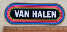 KLOS 95.5 FM Van Halen Vintage 80's Rainbow Bumper Sticker Decal 9" x 3"