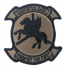 GENUINE U.S. MARINE CORPS PATCH: HMM-161 THE FIRST EQUITATUS CAELI 4" - SUBDUED