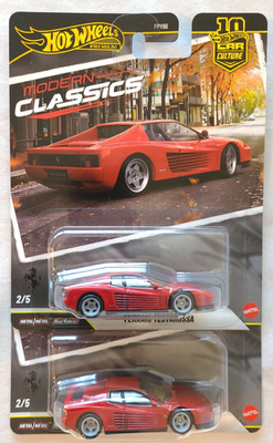 2026 HOT WHEELS MODERN CLASSICS FERRARI TESTAROSSA 2/5 LOT OF 2
