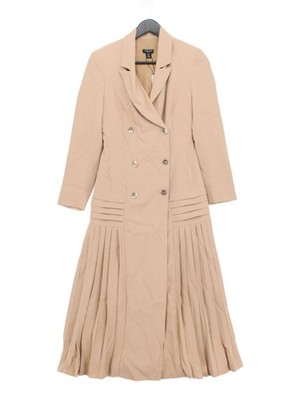 Karen Millen Women's Coat UK 8 Tan 100% Polyester Trench Coat