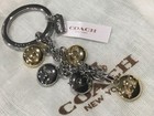 NWT Coach Gold & Silver Letters Key Chain Fob Charm F65430 — photo 2
