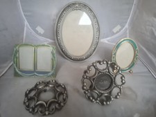  Decorative Silver Metal Art Noveu Photo Frames lot 