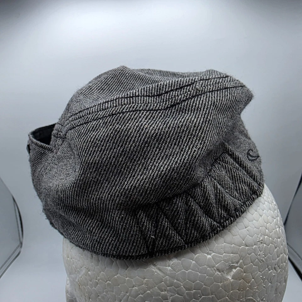 ONeill Kids Adjustable Gray News Boy Hat Cap With Metal Accents Casual Outdoors - Image 3 of 4