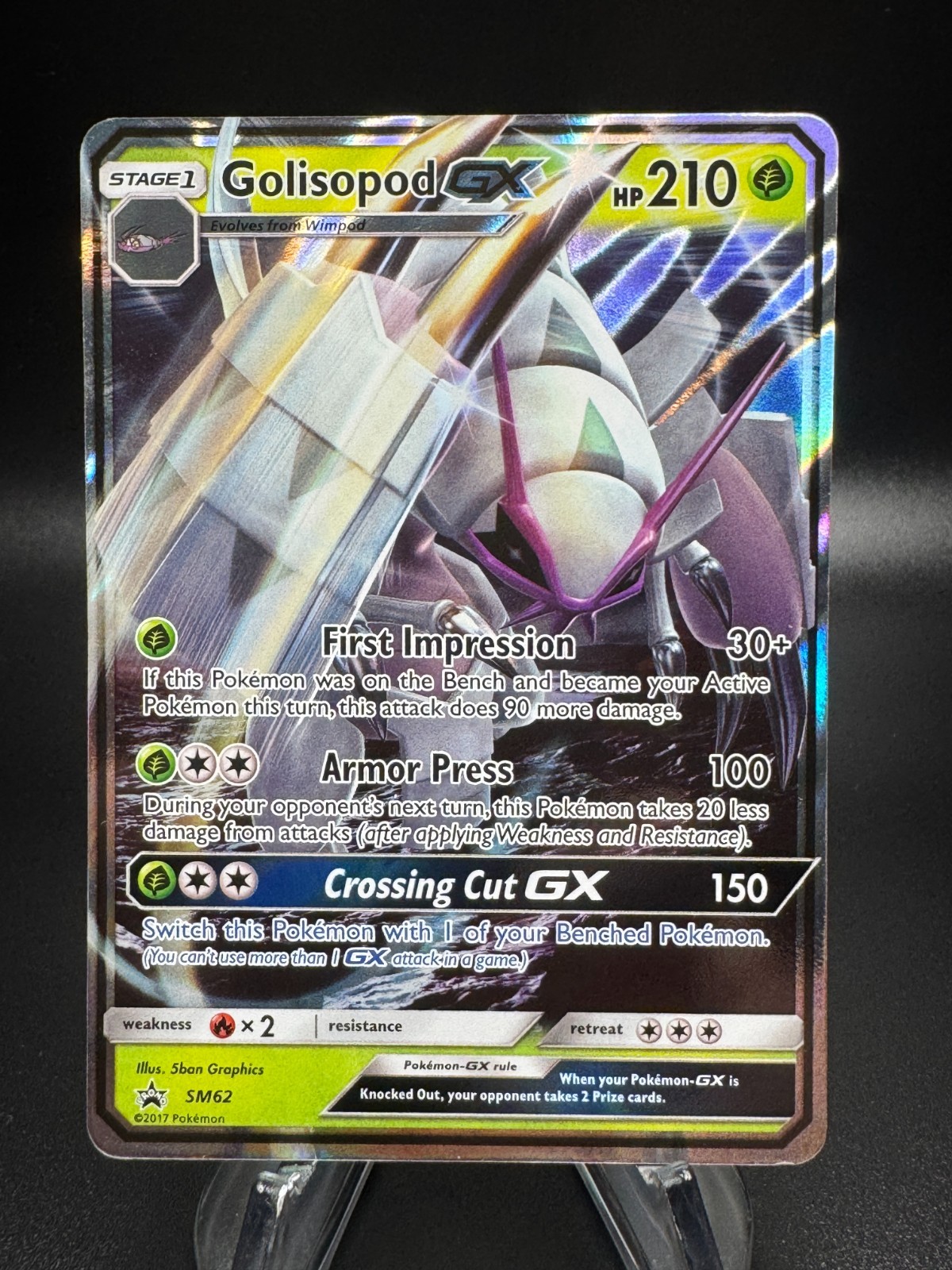 Pokemon Sun and Moon Promos GOLISOPOD GX Black Star Promo #SM62