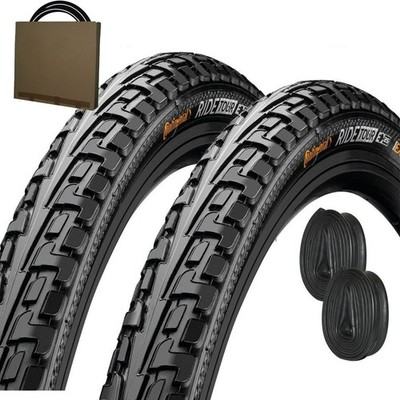 2x Continental Trekking City Reifen Ride Tour 12-28'' schwarz/Reflex m/o Schlauch