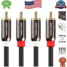 Flexible 25ft 24K Gold Plated Stereo RCA Cable - Perfect for Home Theatre Use