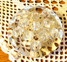 Vintage Flower Frog Clear Glass 11-stem 3", Height 1/2 "