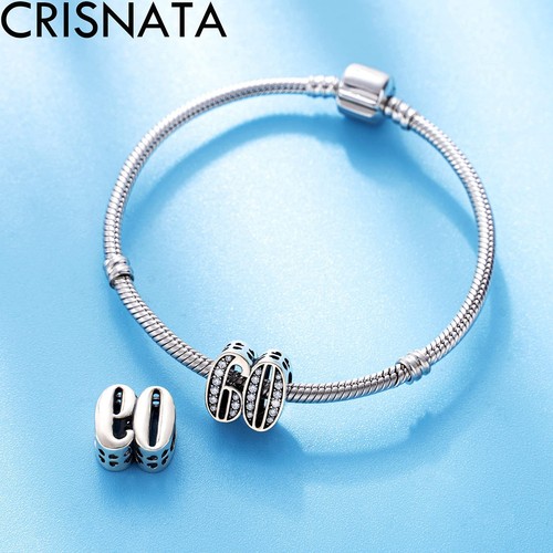 60th Birthday Sterling Silver Charm - Personalised Engraved Heart Charm For Bracelets, 925 Silver