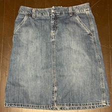 Eddie Bauer Denim Jean Skirt Women s 8 Blue Mid-Length Classic Casual Minimalist