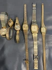 Lot 6 Vintage Ladies Watches Watch PARTS REPAIR Timex Pulsar Caravelle HelBros