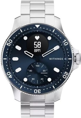 Withings ScanWatch Horizon 43mm Bluetooth Edelstahl silber Gut   Refurbished