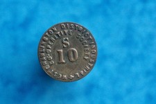 West Cramlington co op token 10/- Shilling (Brac iron) (Copper