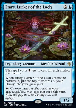 Magic/MTG Emry, Lurker of the Loch ELD-43 Rare Englisch Excellent