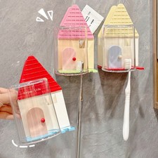 Hanging Toothbrush Cup Holder, Small Bathroom Accessory, Toothbrush Storage Rack