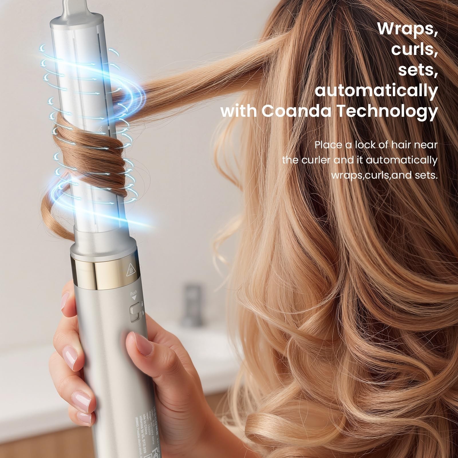 5-in-1 Hot Air Styler – Fast Hair Dryer with Auto Wrap Curlers & Volumizin