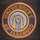 Fighting Illini Chief Illiniwek Uni. of Illinois Embroidered Patch 3” x 3” +/-