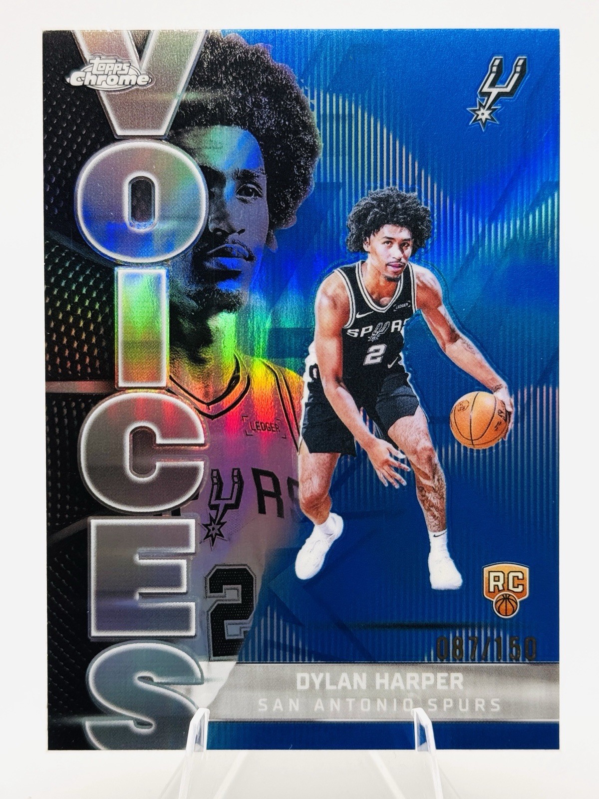 DYLAN HARPER RC /150 - SP TRUE BLUE VOICES REFRACTOR - 2025-26 Topps Chrome SPUR